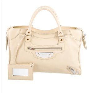 BALENCIAGA Motocross Amp Plate Silver City Bag